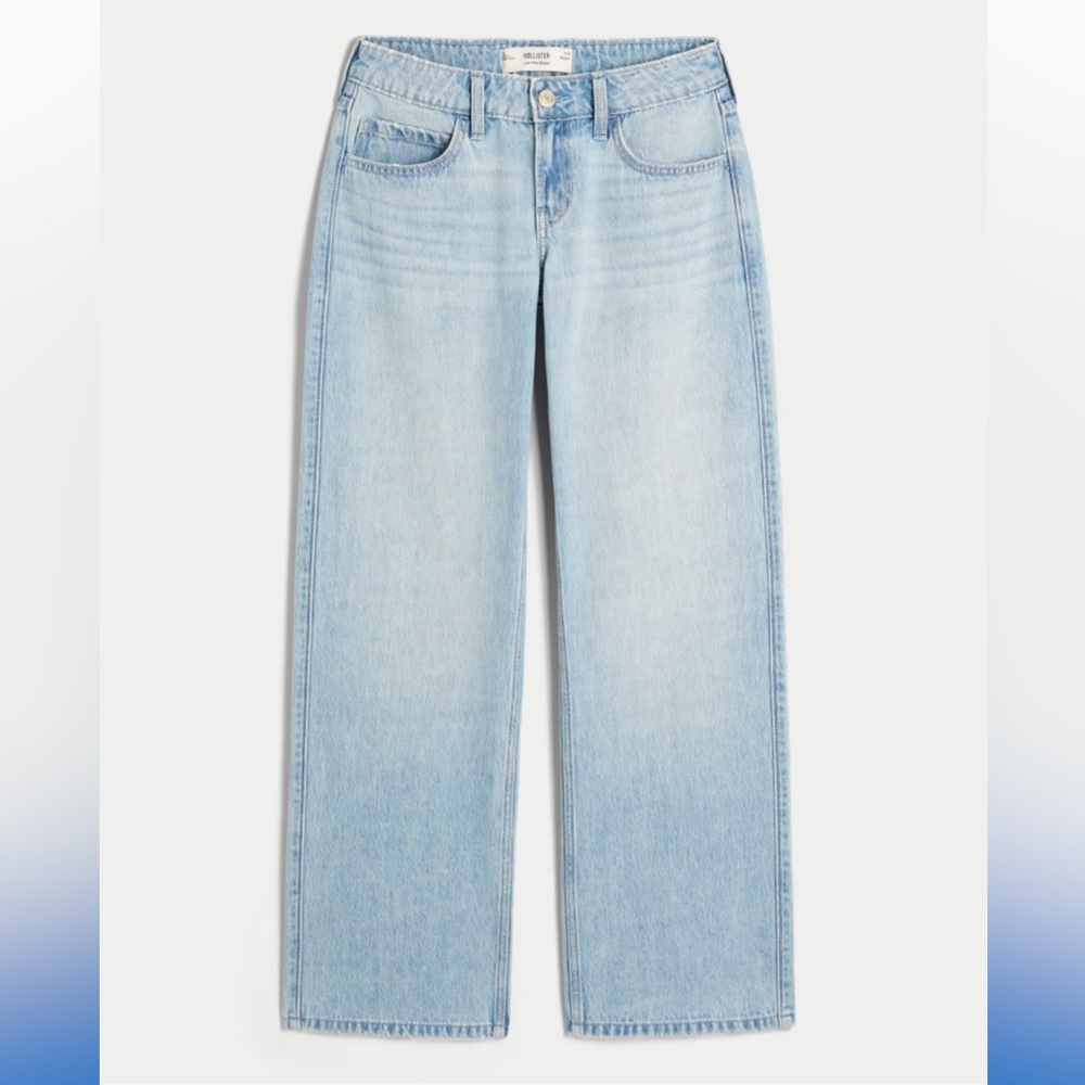 Hollister low rise baggy jeans (light wash) size 6